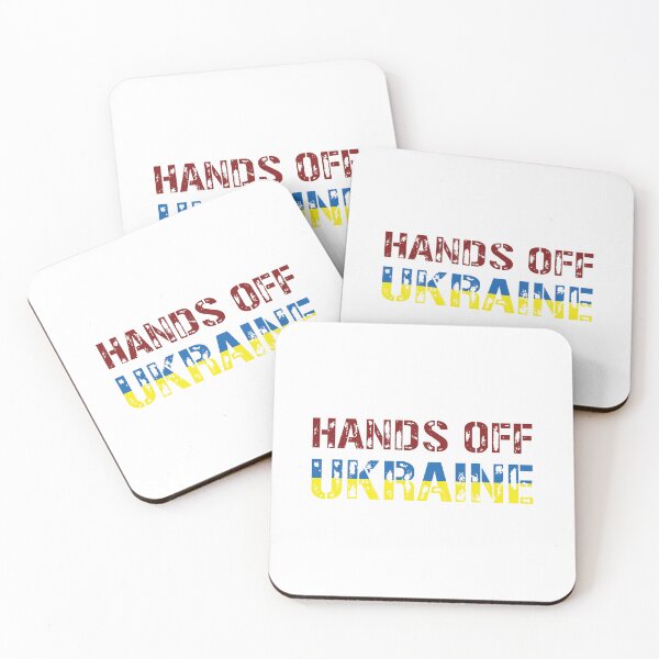 Item preview, Hands Off Ukraine Yellow Blue Ukrainian Flag designed and sold by KateBilous.