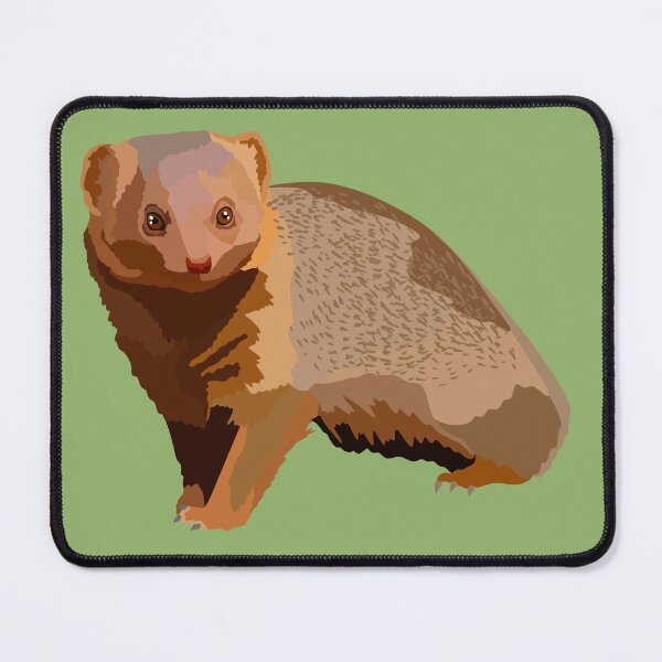Item preview, D is for Dwarf Mongoose , Dwarf Mongoose Illustration – Small and Social African Mammal Artwork designed and sold by PrettylittlepastelUk.