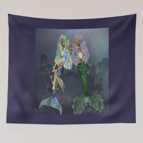 Item preview, Young Mermaid Princesses Go Fishing designed and sold by Patricia Brown.