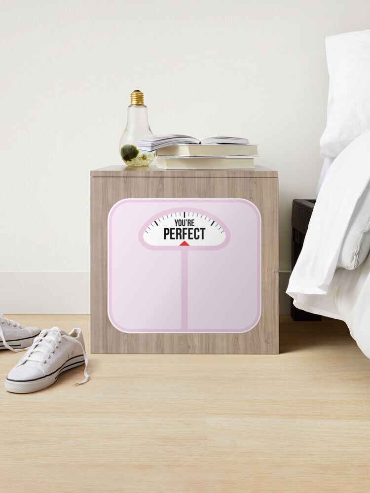 You're Perfect! Weight Scale (Pink) Sticker for Sale by