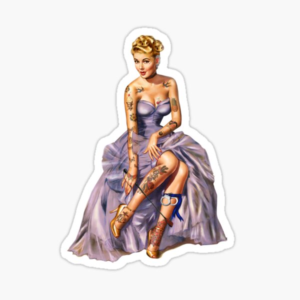 50s 60s Pinup Stickers for Sale, Free US Shipping
