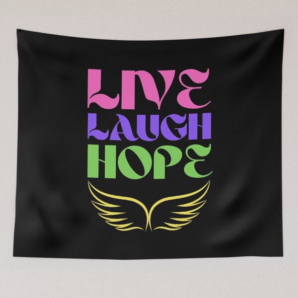 Item preview, Live Laugh Hope - Short Motivational Quote | Colorful Stylish Hope Typography designed and sold by Delandor.