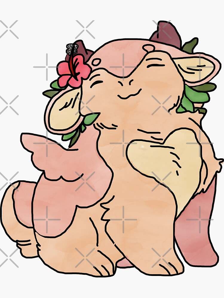 "Hibiscus Tea Dragon Society" Sticker for Sale by ThriftyGifty