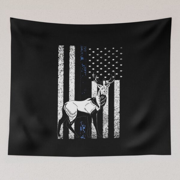 Item preview, Whitetail Deer Hunting American Flag designed and sold by rachidhaz.