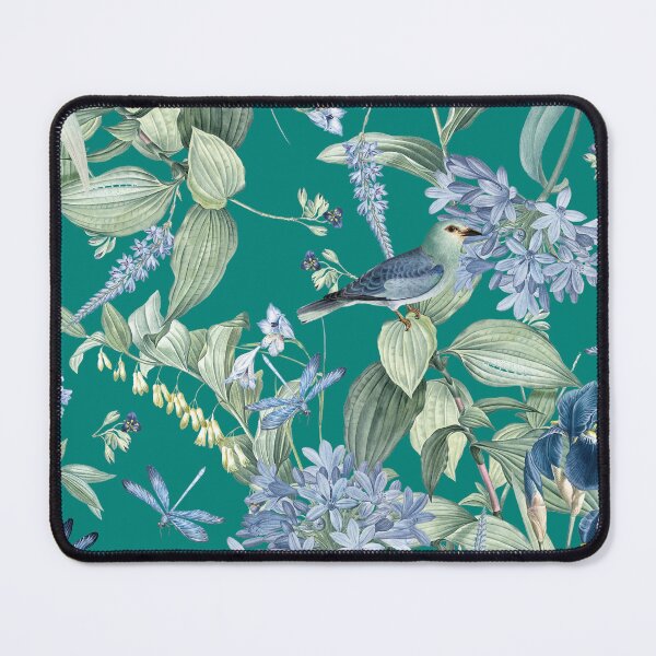 Item preview, Amazonian Exotic Wildlife Garden on Teal Green designed and sold by meggydesigns.