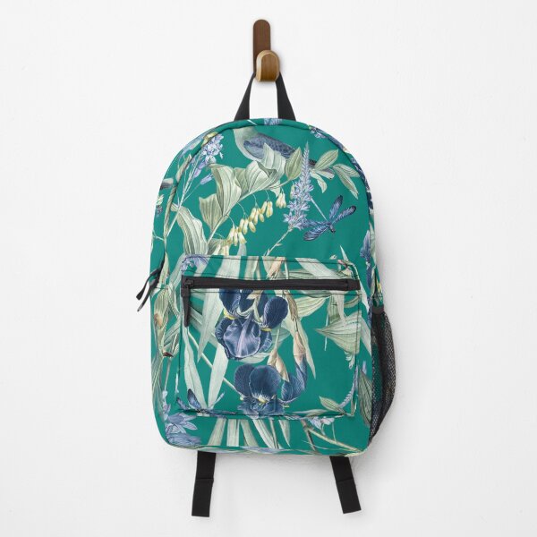 Item preview, Amazonian Exotic Wildlife Garden on Teal Green designed and sold by meggydesigns.