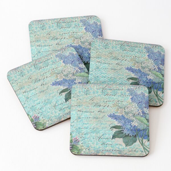 Item preview, Vintage French Script with Birds and Lilacs designed and sold by Slh69.