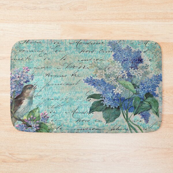 Item preview, Vintage French Script with Birds and Lilacs designed and sold by Slh69.