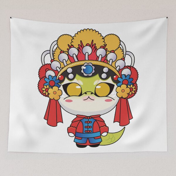 Item preview, Chinese Zodiac Snake illustrated Chinese Beijing Opera Style designed and sold by xdashu.