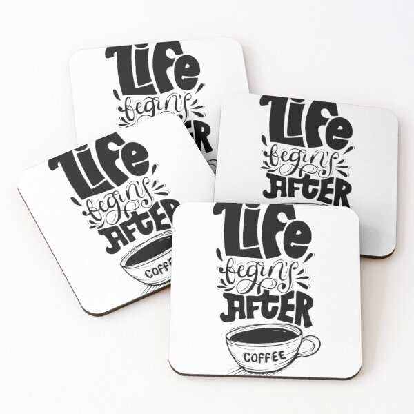 Item preview, Life Begins After Coffee, designed and sold by klineart ★★★★★.