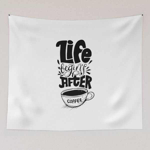 Item preview, Life Begins After Coffee, designed and sold by klineart ★★★★★.