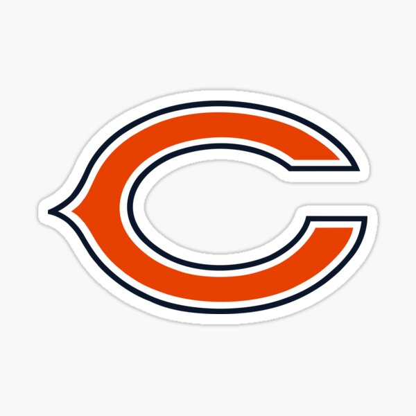 Flag decals are seen on the back of Chicago Bears running back