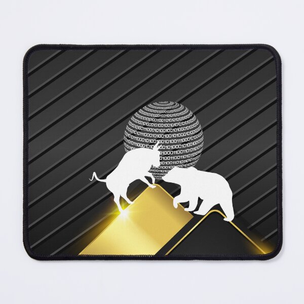 Artikelvorschau, Bulle und Bär der Wall Street | Händlergeschenk | Geschenk für Börsen-, Forex-, Options-, Krypto- und Daytrader | Eleganter schwarzer und goldener Hintergrund entworfen und verkauft von TradingTeesKids.