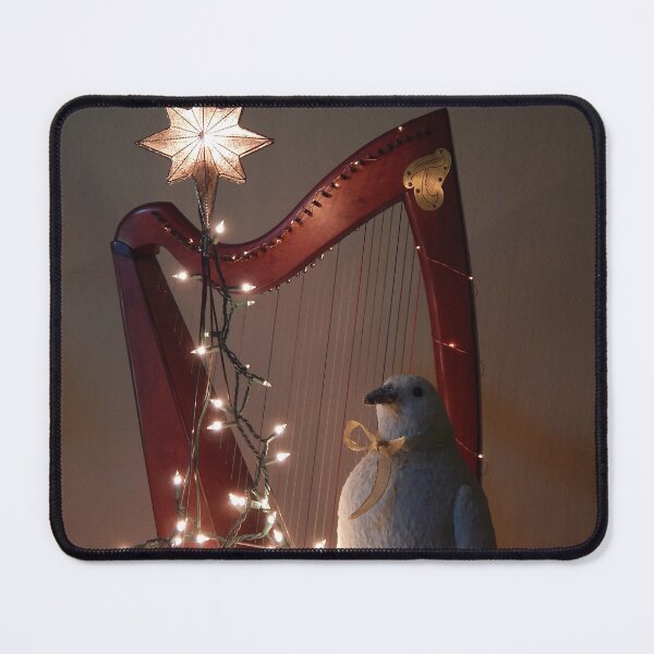 Item preview, Harp & Bird in Holiday Lights designed and sold by Beth A. Stockdell.