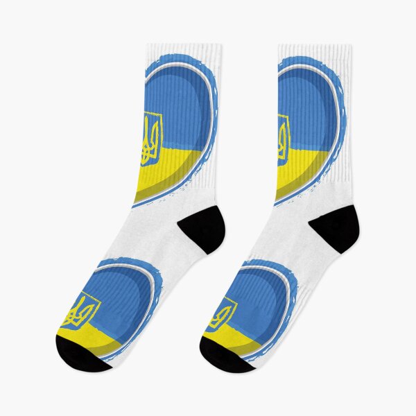 Item preview, Heart shaped Ukranie trident flag  designed and sold by Sarashelle.