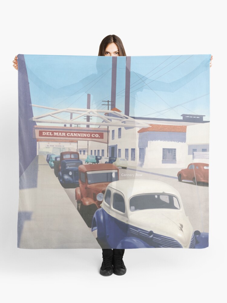 Cannery Row John Steinbeck Literary Book Cover Art American Literature Bookish Gift Modern Home Decor Scarf