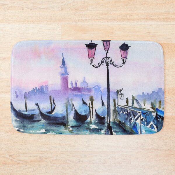 Item preview, Venice Seascape Watercolor Print designed and sold by NatalyMak.