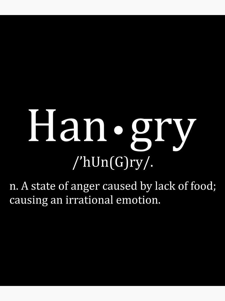Hangry Definition Mens Long Sleeve T-Shirt - Funny Joke Humour - Foto 4