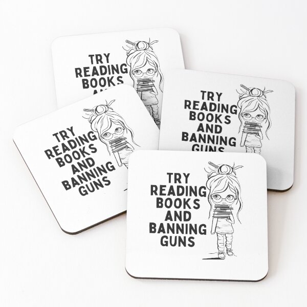 Item preview, Ban Guns Not Books | try reading books and banning guns | just a girl reading designed and sold by wear4gamers.