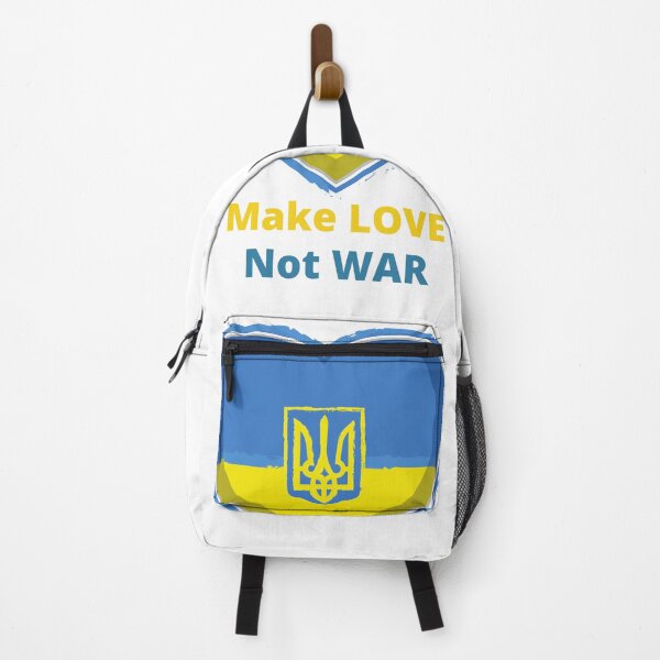 Item preview, Heart shaped Ukranie trident flag - Make love not war designed and sold by Sarashelle.