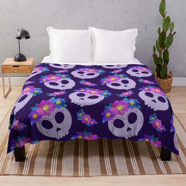 Item preview, Day of the Dead Sugar Skull Pattern dia de los muertos Halloween designed and sold by Draculaura2009.