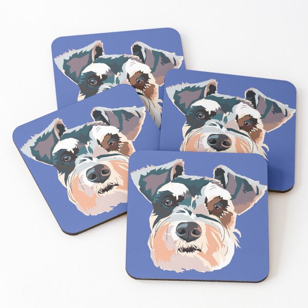 Item preview, Schnauzer dog colorful illustration designed and sold by MariaWorkman.