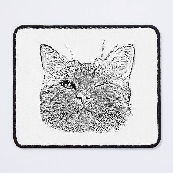 Item preview, Winking Cat Drawing designed and sold by Catspeople.