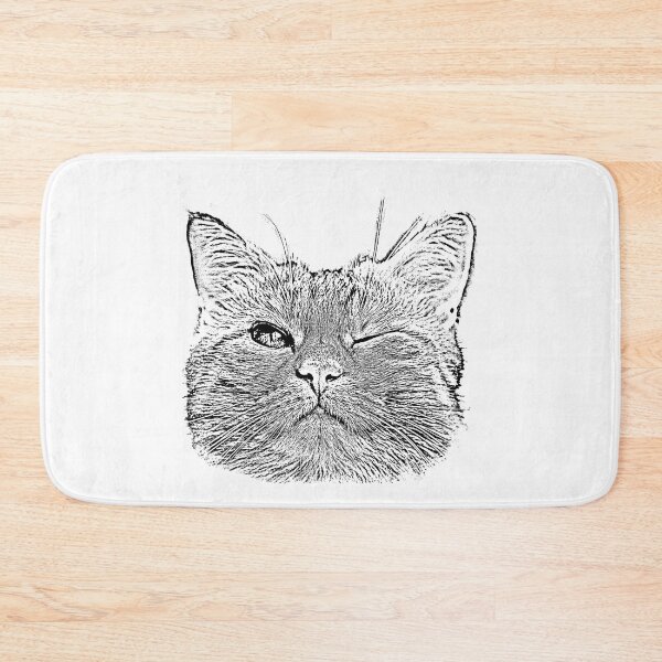 Item preview, Winking Cat Drawing designed and sold by Catspeople.