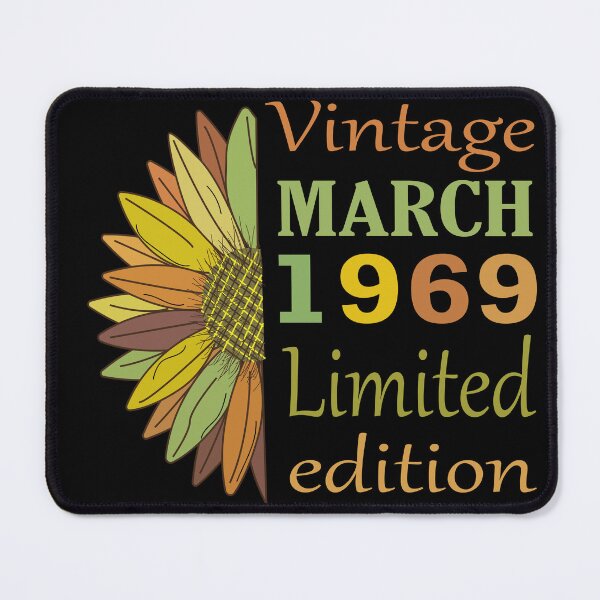 Item preview, vintage march 1969 limited edition, 53 Year Old Gifts Vintage 1969 Limited Edition 53rd Birthday designed and sold by SimoSaladain.