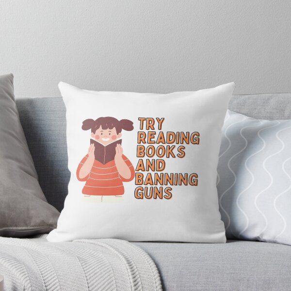Item preview, Banning Guns Not Books | try reading books and banning guns | just a girl reading designed and sold by wear4gamers.