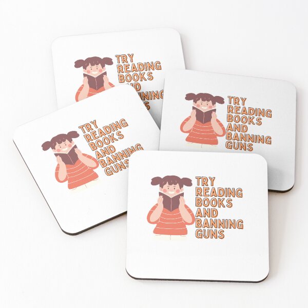 Item preview, Banning Guns Not Books | try reading books and banning guns | just a girl reading designed and sold by wear4gamers.