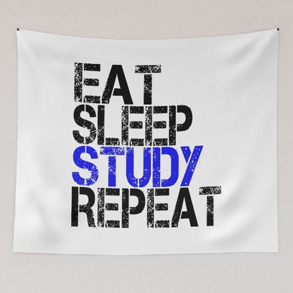 Item preview, Eat Sleep Study Repeat, Grunge  designed and sold by ACC .