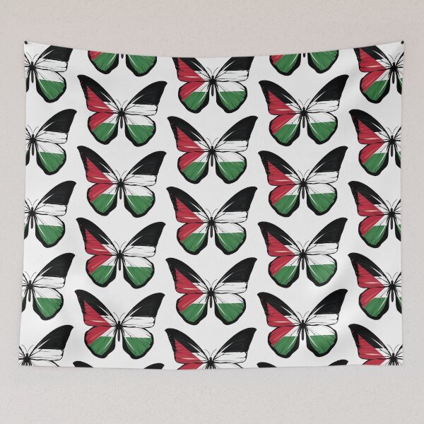 Item preview, Palestine Butterfly Flag designed and sold by RahallusNtx.