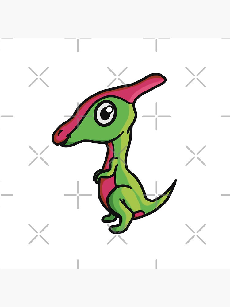 Parasaurolophus Dinosaur Sticker Poster For Sale By Joylovesmile Redbubble 0352