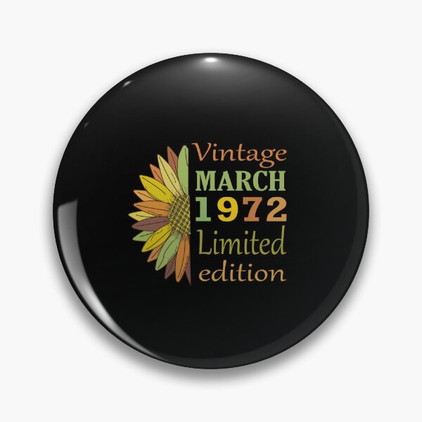 Item preview, vintage march 1972 limited edition, 50 Year Old Gifts Vintage 1972 Limited Edition 50th Birthday designed and sold by SimoSaladain.