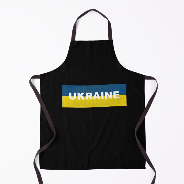 Item preview, UKRAINE - White text on Ukrainian Flag designed and sold by MountMercantile.