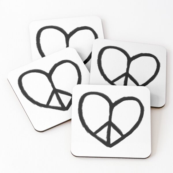 Item preview, Heart Peace, Peace Love, Peace Sign, No War, Peace Needed designed and sold by badlydrawnbabe.