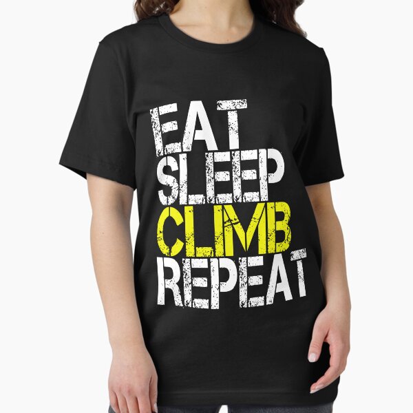 Aperçu de l'œuvre Eat Sleep Climb Répéter, Grunge créée et vendue par Anna Chidiac.
