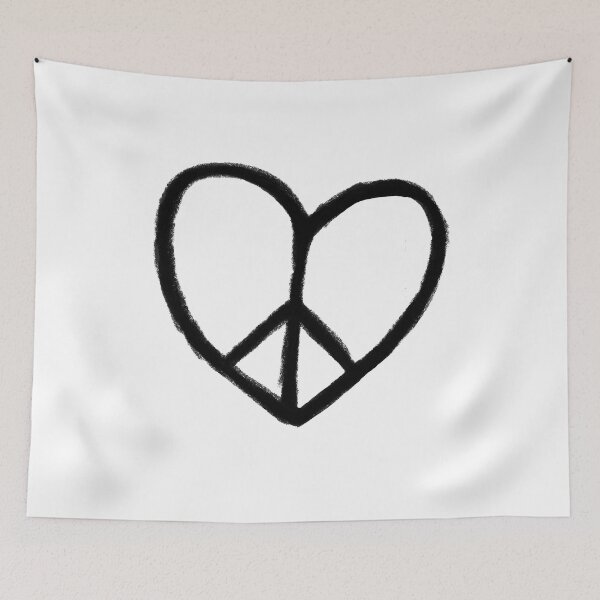 Item preview, Heart Peace, Peace Love, Peace Sign, No War, Peace Needed designed and sold by badlydrawnbabe.