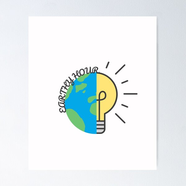 Item preview, Earthy Hour Planet And Bulb designed and sold by EsraaBaniOdeh.