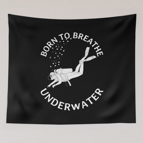 Item preview, BORN TO BREATHE UNDERWATER designed and sold by lucascadeur.