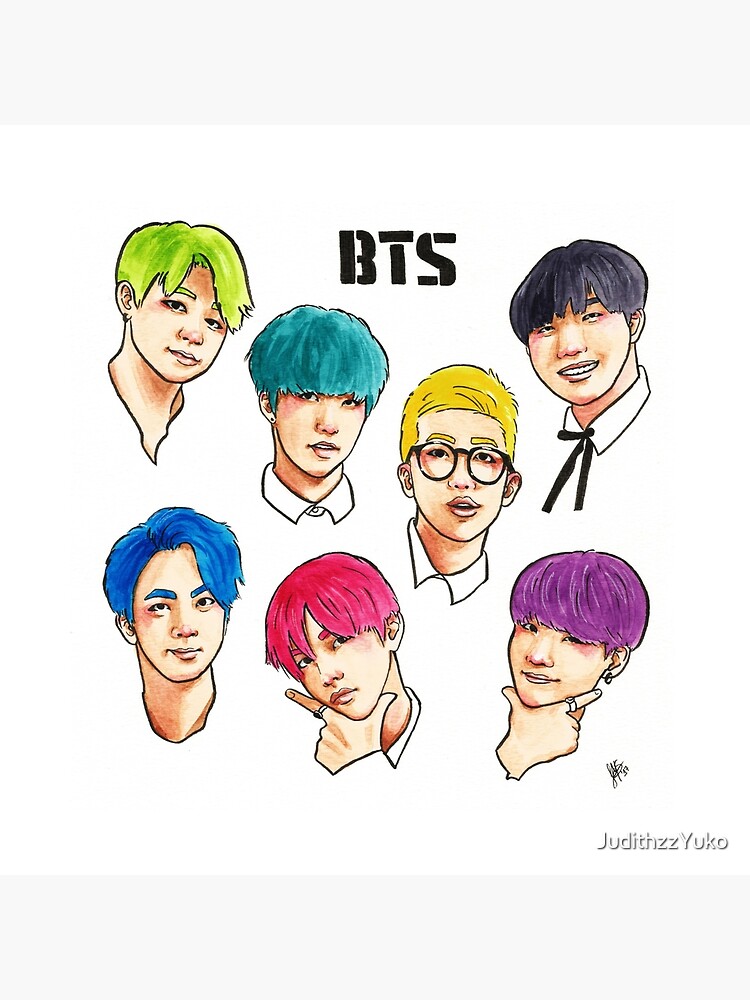 BTS Colorful Throw Pillow for Sale by JudithzzYuko