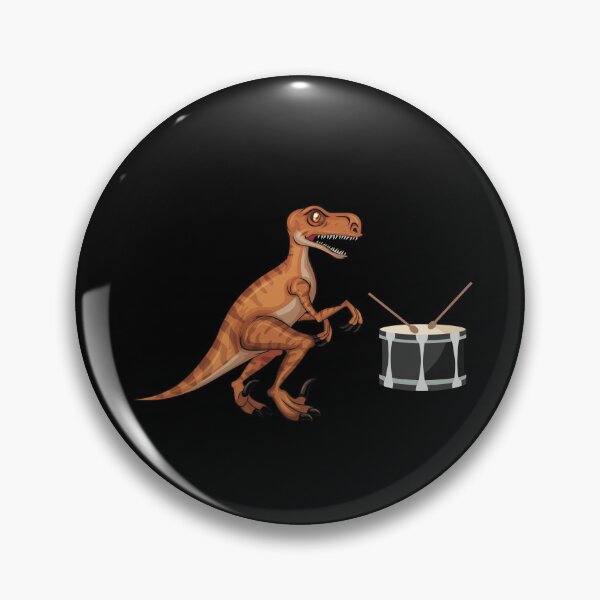 Item preview, Dinosaur Playing Drum ,Funny Good Dinosaur Drum Lovers Art designed and sold by pedrored369.