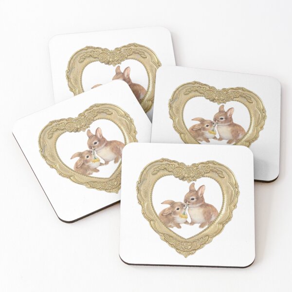 Item preview, heart with bunnies designed and sold by ℳ.