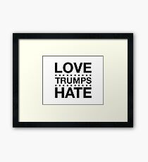 Love Trumps Hate - LoveTrumpsHate - Black Framed Print