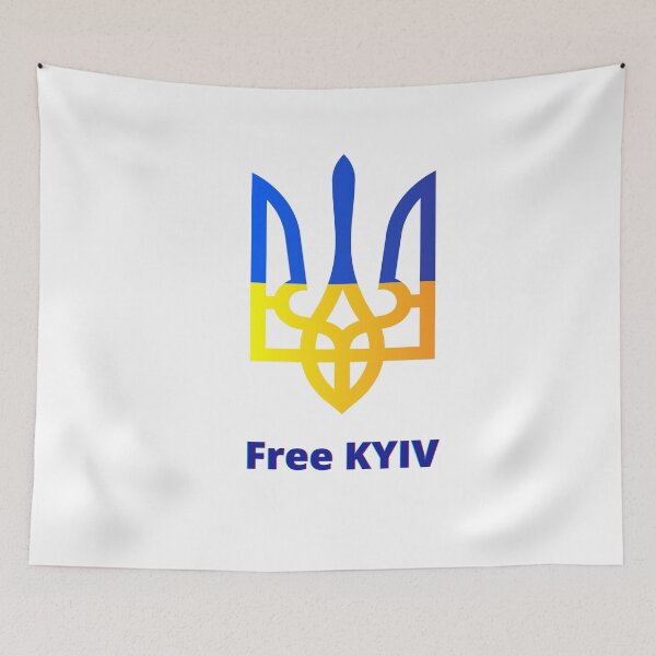 Item preview, Ukranie trident flag - Free Kyiv designed and sold by Sarashelle.