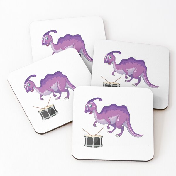 Artikelvorschau, Dinosaurier, der Trommel spielt, lustige gute lila Dinosaurier-Trommel-Liebhaber Art entworfen und verkauft von pedrored369.