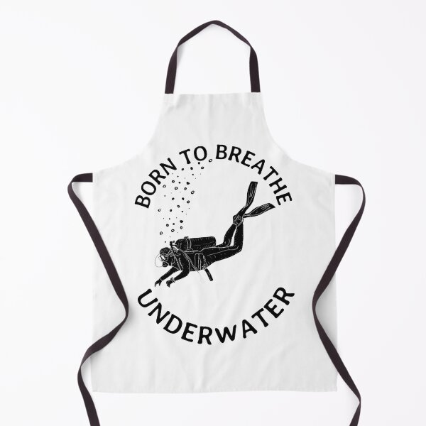 Item preview, BORN TO BREATHE UNDERWATER (BLACK) designed and sold by lucascadeur.