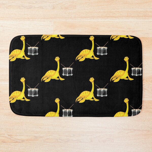 Item preview, Dinosaur Playing Drum ,Funny Good Dinosaur Drum Lovers Yellow Cute Dinosaur Art designed and sold by pedrored369.