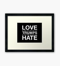 Love Trumps Hate - LoveTrumpsHate - White Framed Print